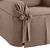 Housse bachette coton uni nouettes fauteuil canap&eacute;s (taupe)