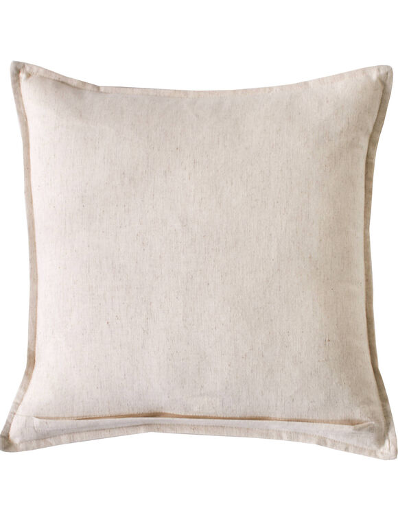 Coussin encadrement brod&eacute; Folk (naturel / bleu)