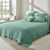 Effen bedsprei in boutisstijl Cassandre (groen)