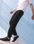 Pantalon jogging molleton bas &eacute;lastiqu&eacute; (noir)