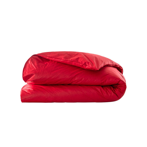 Donsdeken met natuurlijke dons en pluimpjes, prestigekwaliteit (kersenrood)