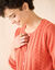 Vest met knopen en ronde hals, fantasietricot (paprika)