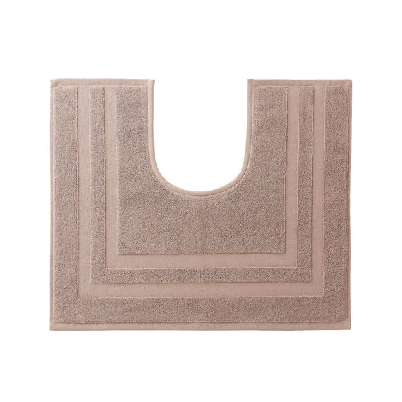 Tapis de bain éponge double liteau (taupe)