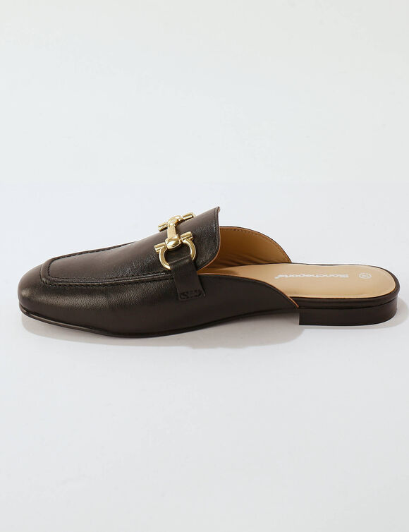 Veelkleurige leren ballerina's : comfortbreedte (zwart)