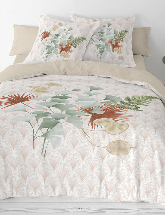 Linge de lit Eve en coton imprimé fleuri (blanc)