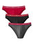Gesloten slip met lage taille Dim - set van 3 (zwart + rood + grijs)