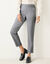 Gestreepte tapered 7/8-broek (grijs / wit)
