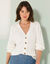 Vest met knoopsluiting, pareltricot (wit)