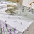 Nappe polycoton anti-taches imprimé lavande (blanc / lavande)