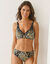 Soutien gorge brodé Olbia imprimé fleurs - sans armatures (marine / jaune)
