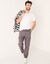 Pantalon battle en toile coton (anthracite)