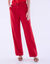 Wijde rechte broek, effen (rood)