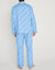 Pyjama boutonn&eacute; imprim&eacute; flanelle (bleu)