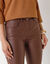 Rechte, gecoate broek (chocolade)