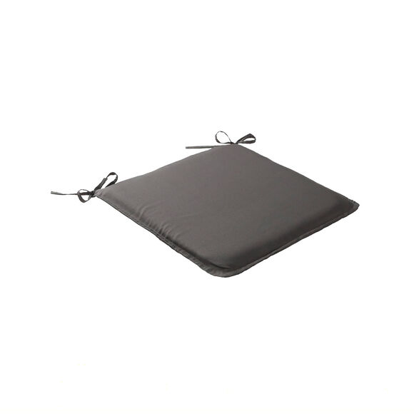 Galette de chaise unie forme carrée - lot de 2 (gris)