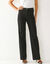 Ruime, rechte jeans, hoge taille, kleine lengte (used black)