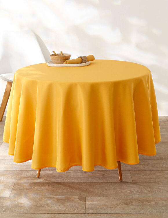 Nappe unie entretien facile (moutarde)