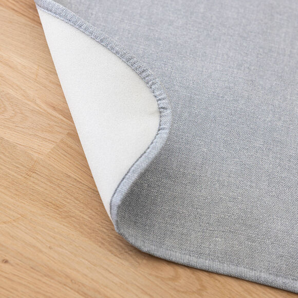 Protège-salon antiglisse effet texturé (gris perle)