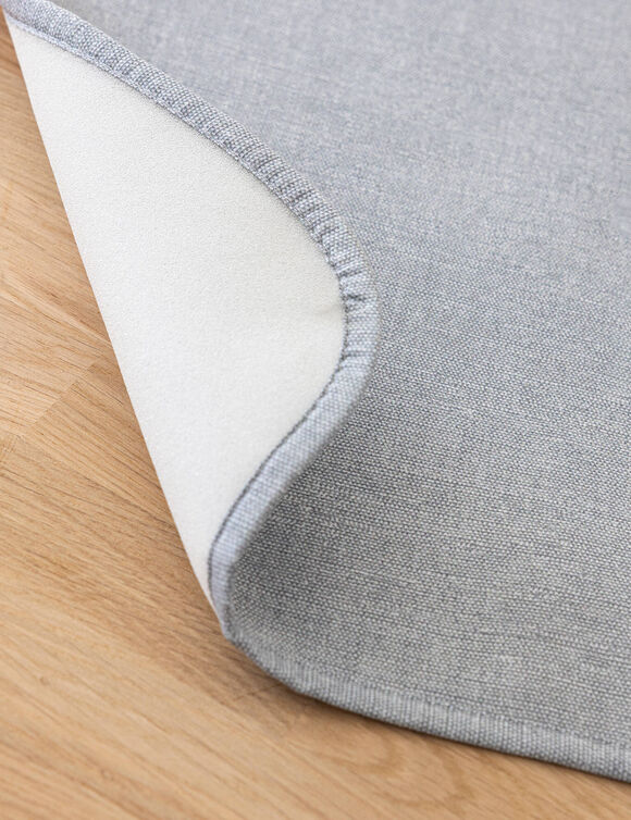 Protège-salon antiglisse effet texturé (gris perle)