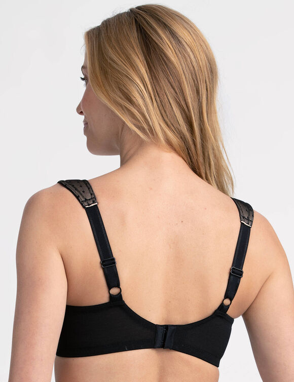 Soutien-gorge dentelle et plumetis - avec armatures  (noir)