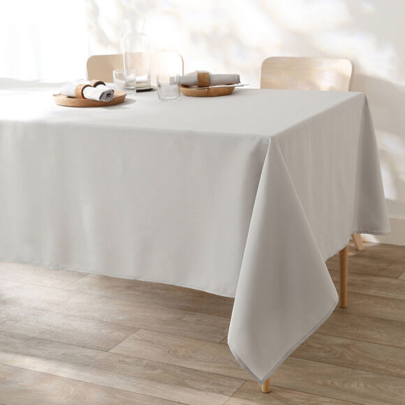 Nappe unie entretien facile (gris perle)