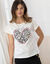 T-shirt manches courtes, imprimé "love" (ecru)