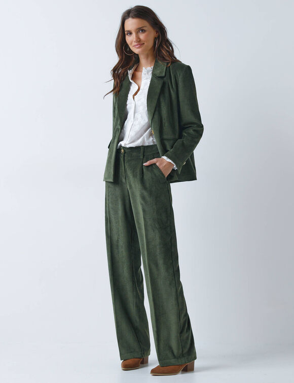 Veste blazer en velours (vert)