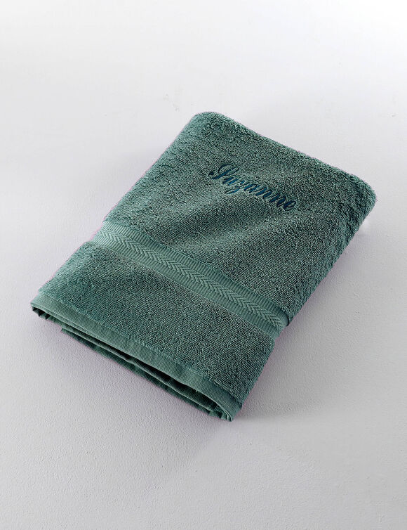 Effen handdoek, zacht comfort, personaliseerbaar (eucalyptus)