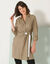 Tuniek met knopen, bindlintje (taupe)