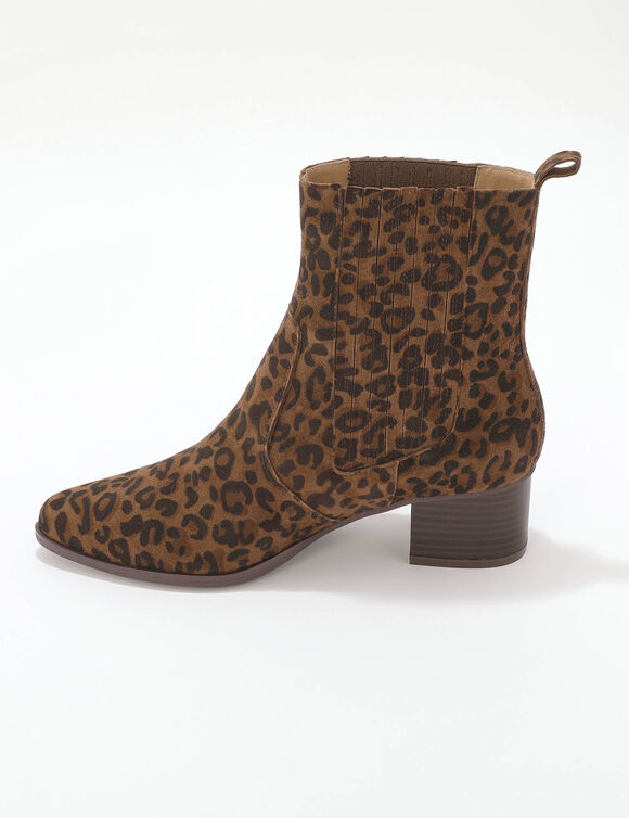 Westernlaarzen met luipaardmotief (bruin / zwart)