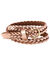 Ceinture tress&eacute;e, cuir (rose dore)