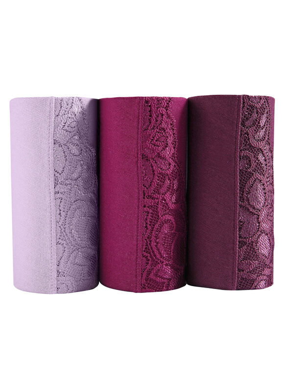 Culotte midi dentelle - lot de 3 (fruité)