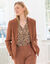 Veste blazer fluide, manches longues (caramel)