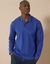 Effen polo in piquétricot met lange mouwen (blauw)