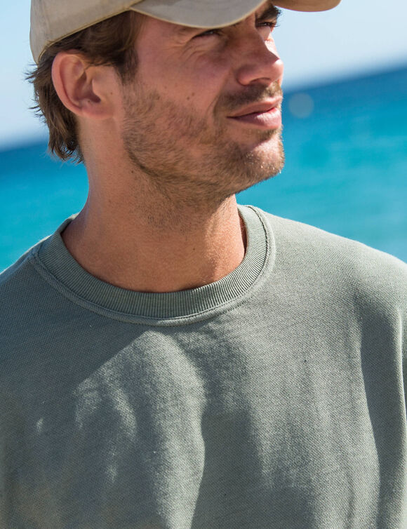 Sweat molleton col rond (tilleul)