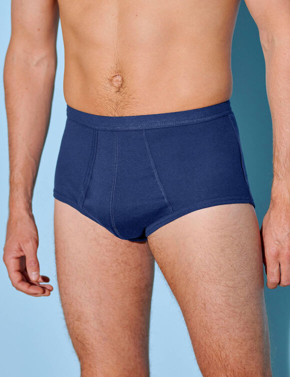 Slip ouvert taille haute - lot de 3 (marine)