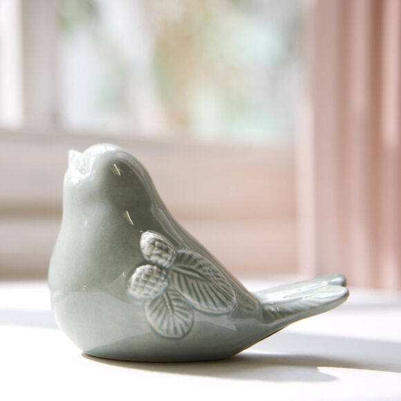 Oiseau décoratif en céramique (vert)