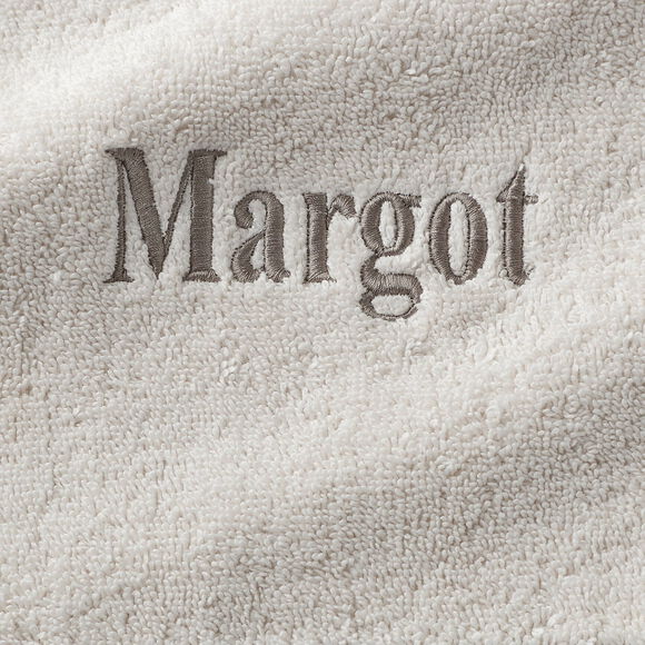 Collection serviettes de bain 640 g/m2 personnalisables confort extra moelleux (ivoire)