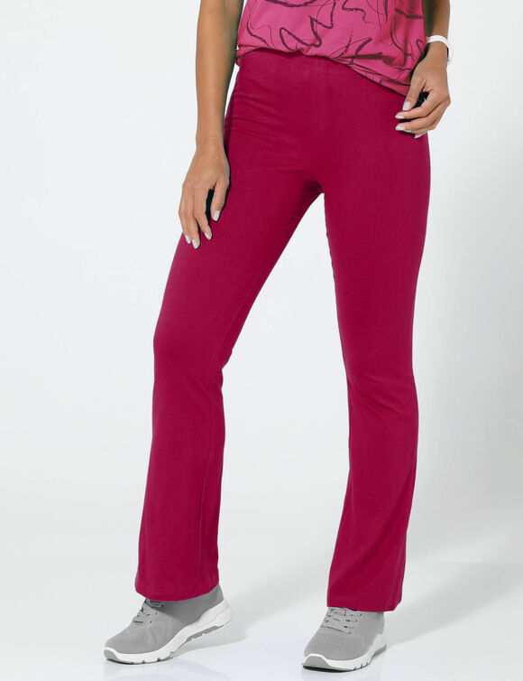 Legging trompette maille jersey (cerise)