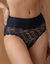 Culotte taille  haute microfibre et dentelle grand confort invisible - Lot de 2 (noir)