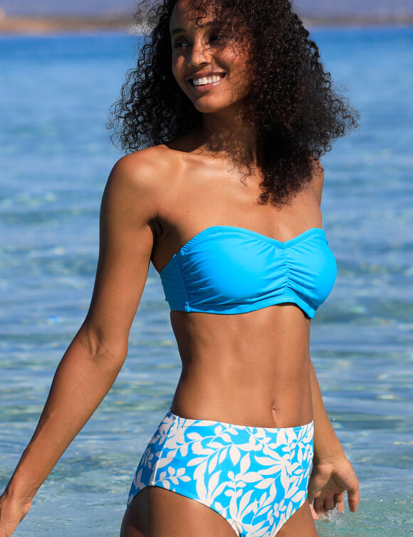 Haut de maillot de bain avec armatures Solaro - forme bandeau (turquoise)