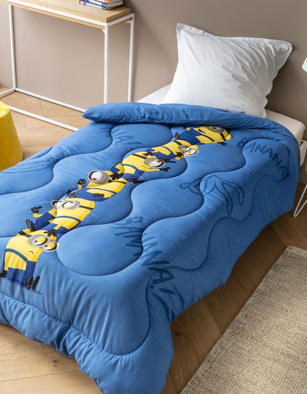 Dekbed voor kinderen met Minions® print, 1 persoon - 300g/m2 (blauw / geel)