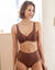 Culotte forme maxi taille haute microfibre et dentelle stretch Guspini - lot de 2 (caramel)
