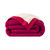 Couverture bicolore pure laine 600 g/m² (rose pivoine)