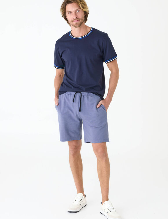 Bermuda van katoenpiqu&eacute; (jeansblauw)