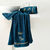 Serviettes de bain brodées Capricorne personnalisable - 420g/m2 (bleu paon)