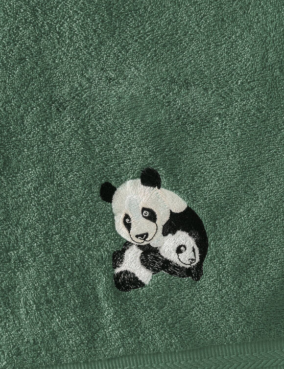 Éponges brodées pandas Colombine® (eucalyptus)