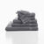Effen badstof 420 g/m2 met zacht comfort (antraciet)