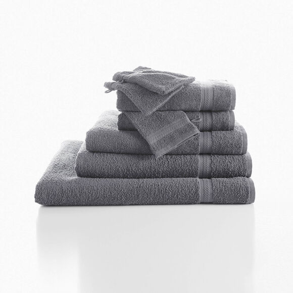 Collection serviettes de bain unies 420 g/m2 confort moelleux (anthracite)