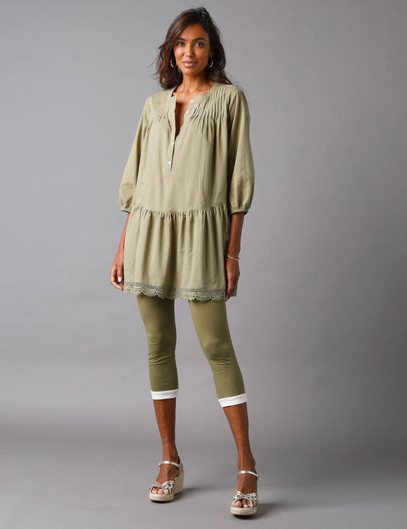 Tunique macramé manches 3/4 (bronze)